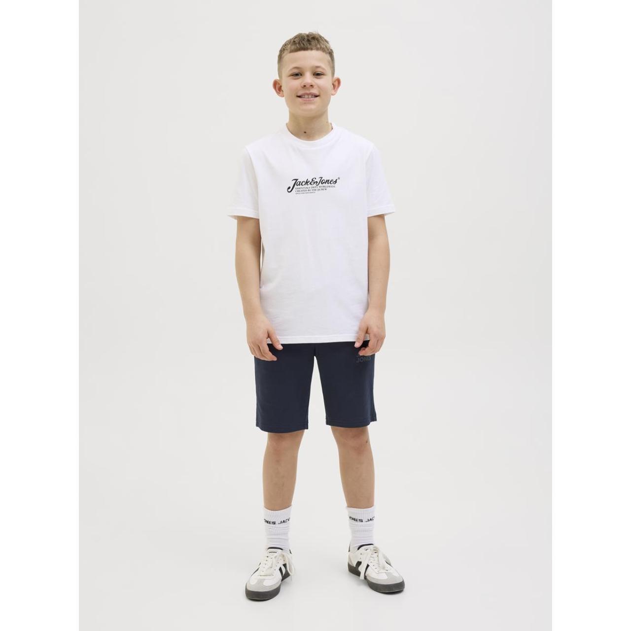 Βερμούδα φούτερ αγόρι JACK & JONES-12204818-Navy Blazer