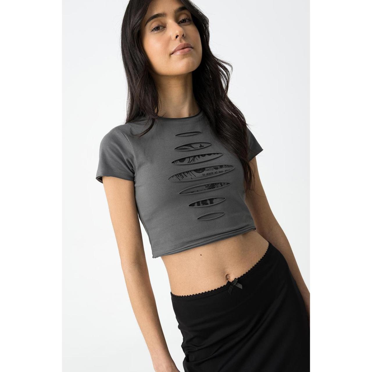 TIFFOSI Μπλούζα μακό crop κορίτσι Tiffosi-10054175-080-Grey