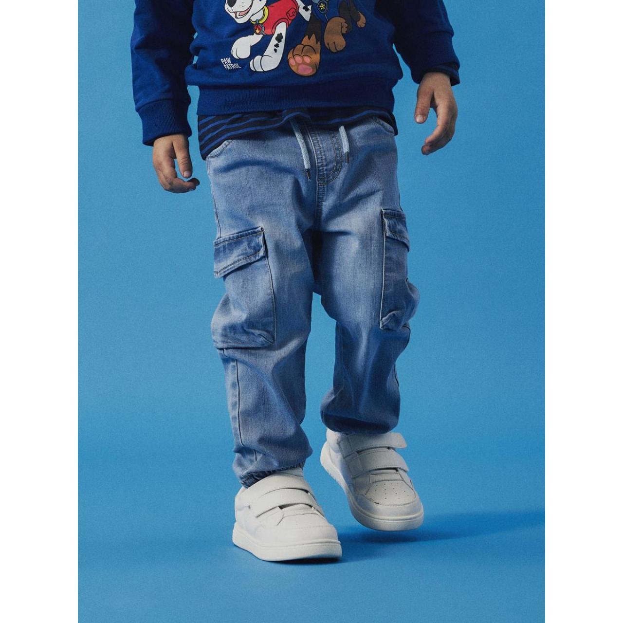 Παντελόνι τζιν cargo αγόρι name it-13224943-Medium Blue Denim φωτογραφία