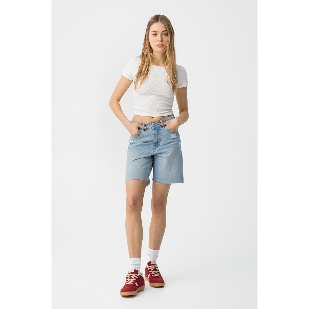 Βερμούδα τζιν κορίτσι Tiffosi-10059417-C20-Blue Denim φωτογραφία