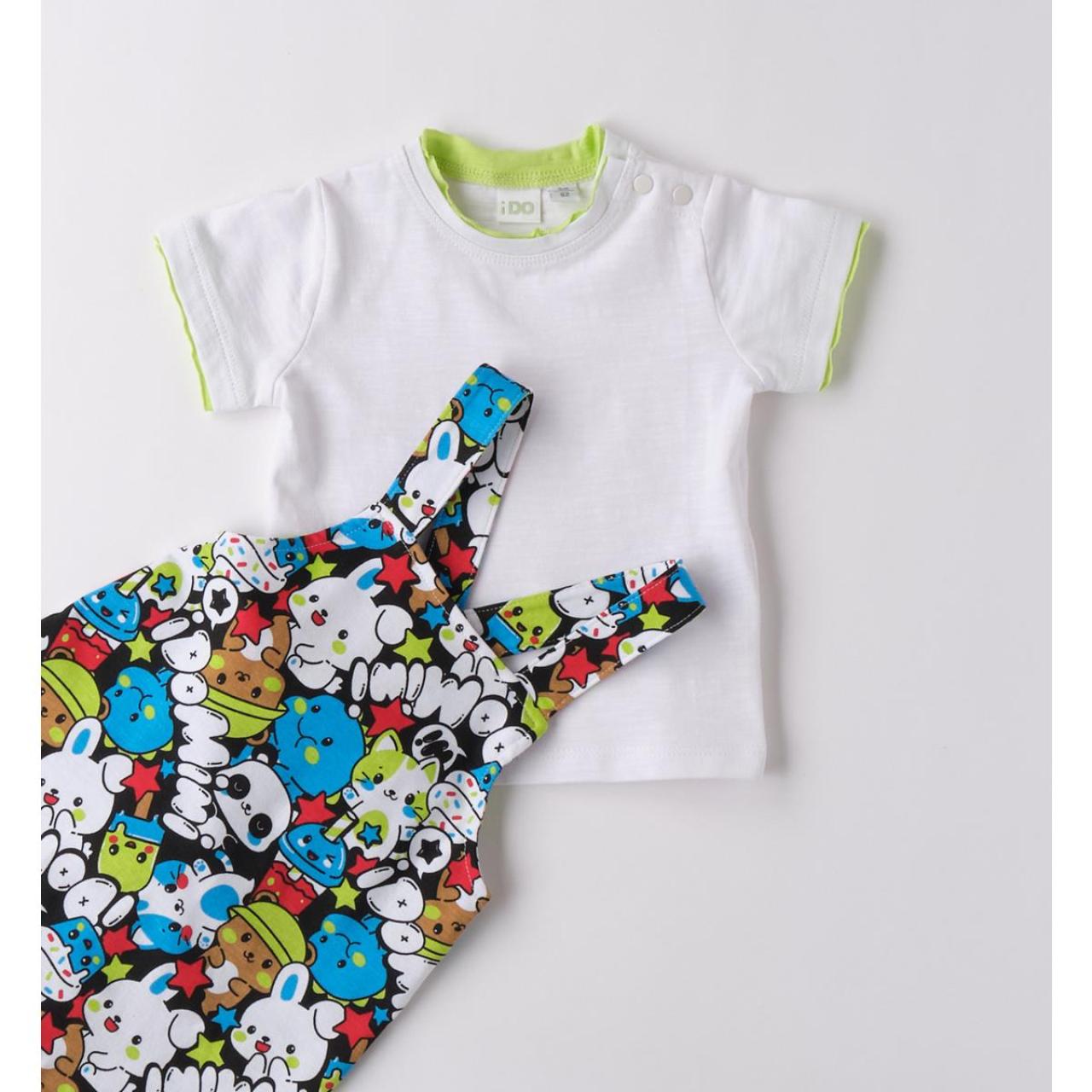 Σετ σαλοπέτα μακό μπεμπέ αγόρι I DO-4.B155/00-6BDR-White