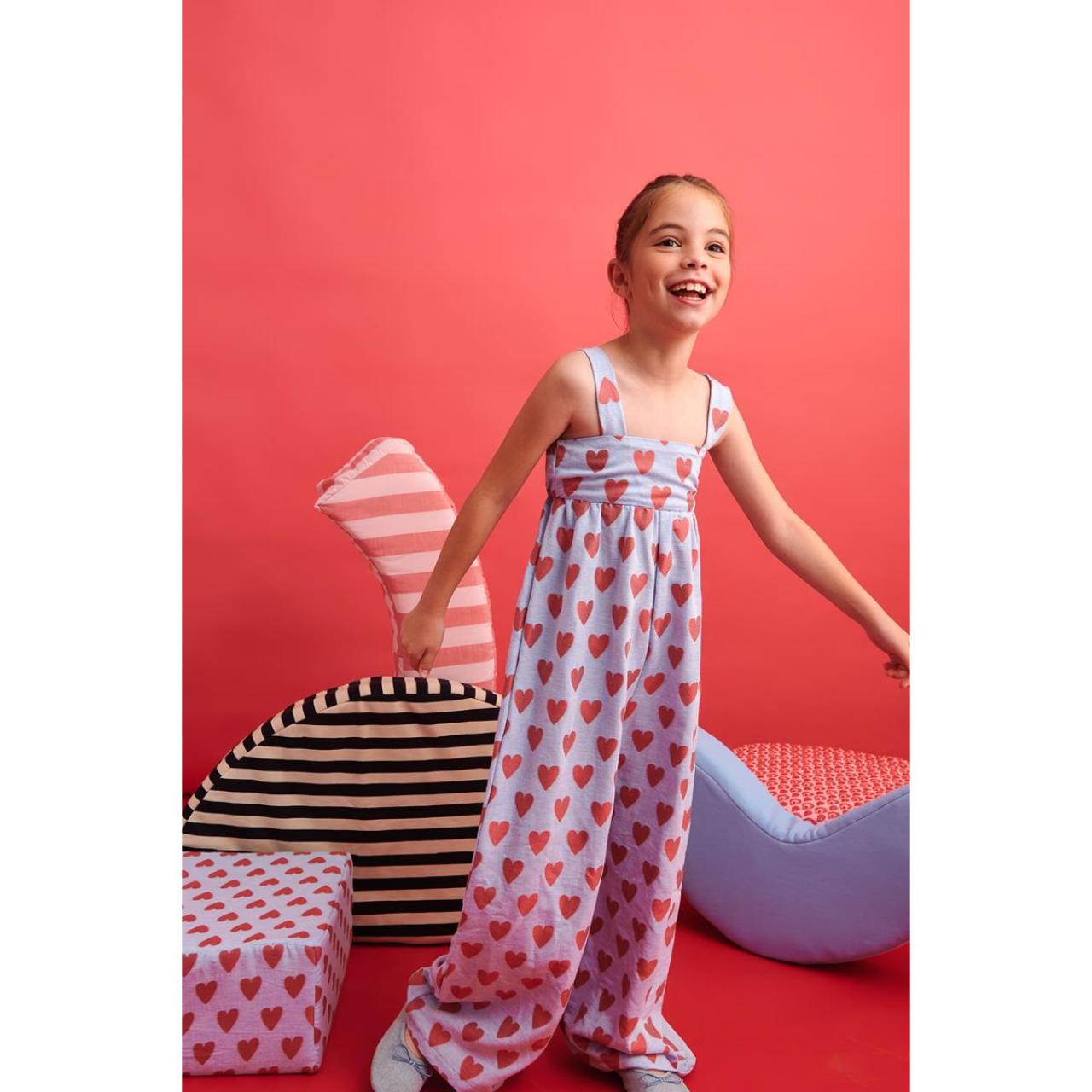 Φόρμα ολόσωμη υφασμάτινη κορίτσι two in a castle-T6044-BICOLOR φωτογραφία