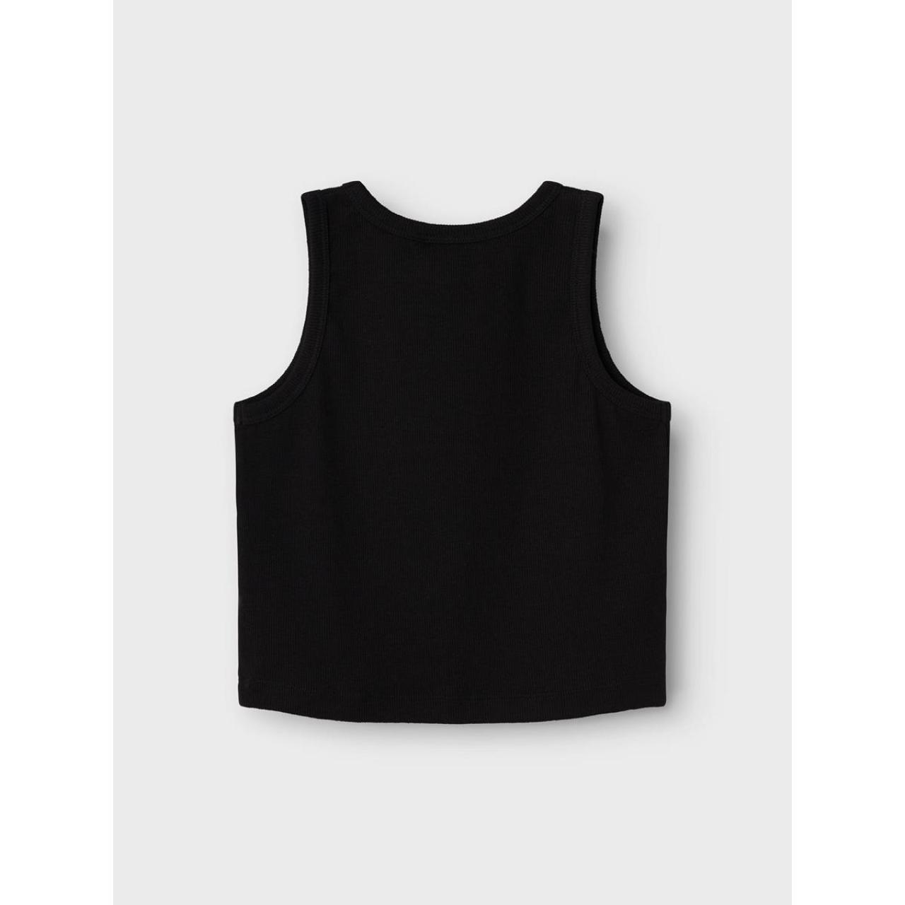 Μπλούζα μακό ριμπ κορίτσι name it-13236672-Black-organic cotton
