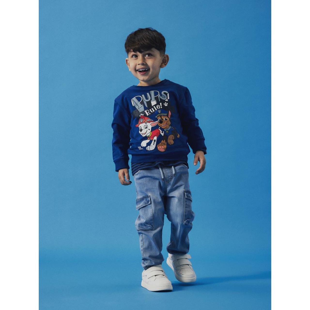 Παντελόνι τζιν cargo αγόρι name it-13224943-Medium Blue Denim φωτογραφία