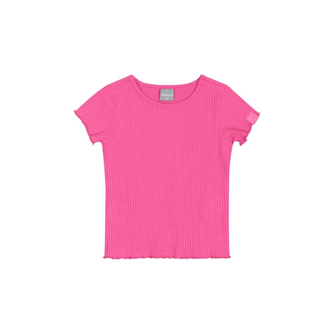 Quimby Kids Μπλούζα μακό ριμπ κορίτσι Quimby Kids-0801-30298-Fuchsia