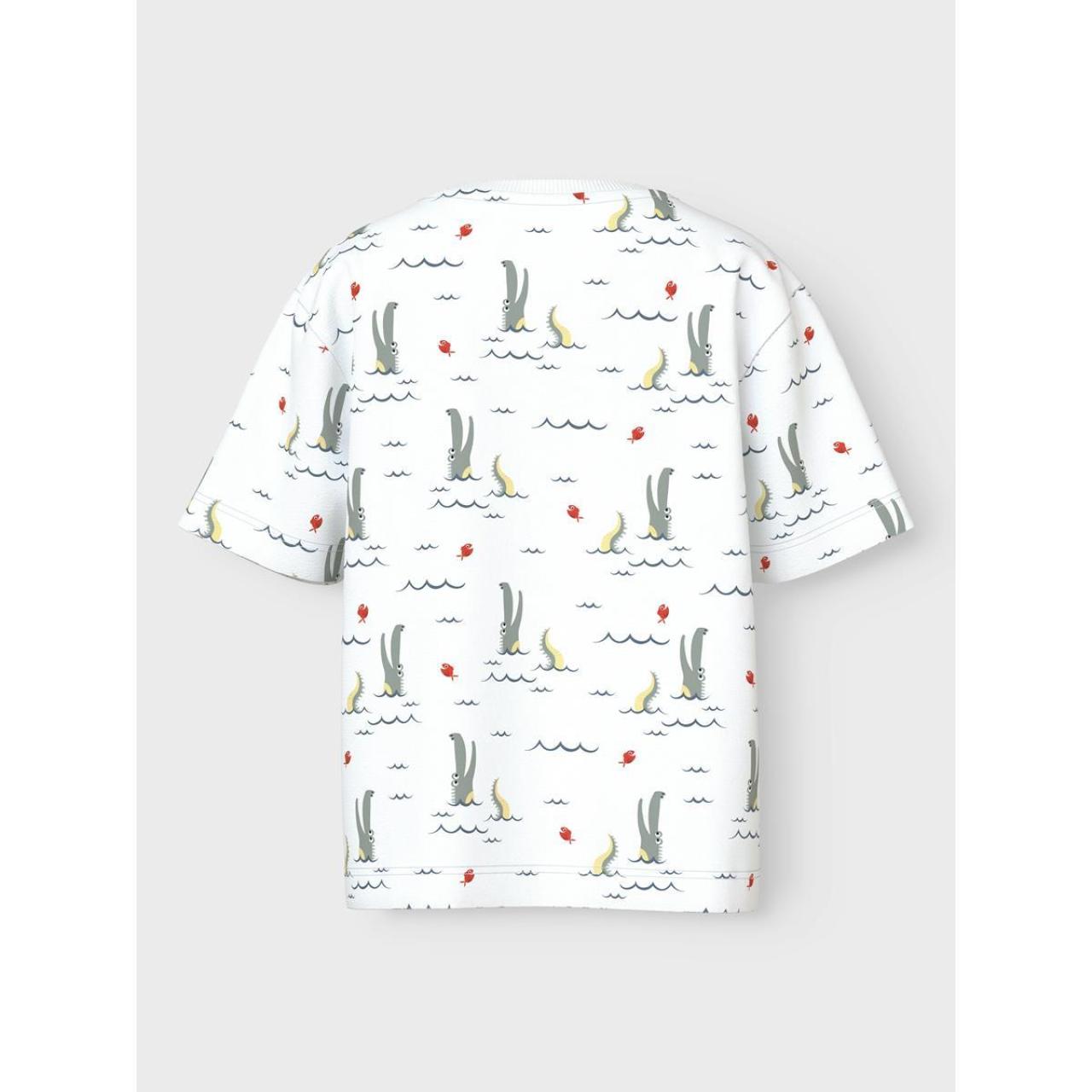 Μπλούζα μακό αγόρι name it-13241581-Bright White-organic cotton