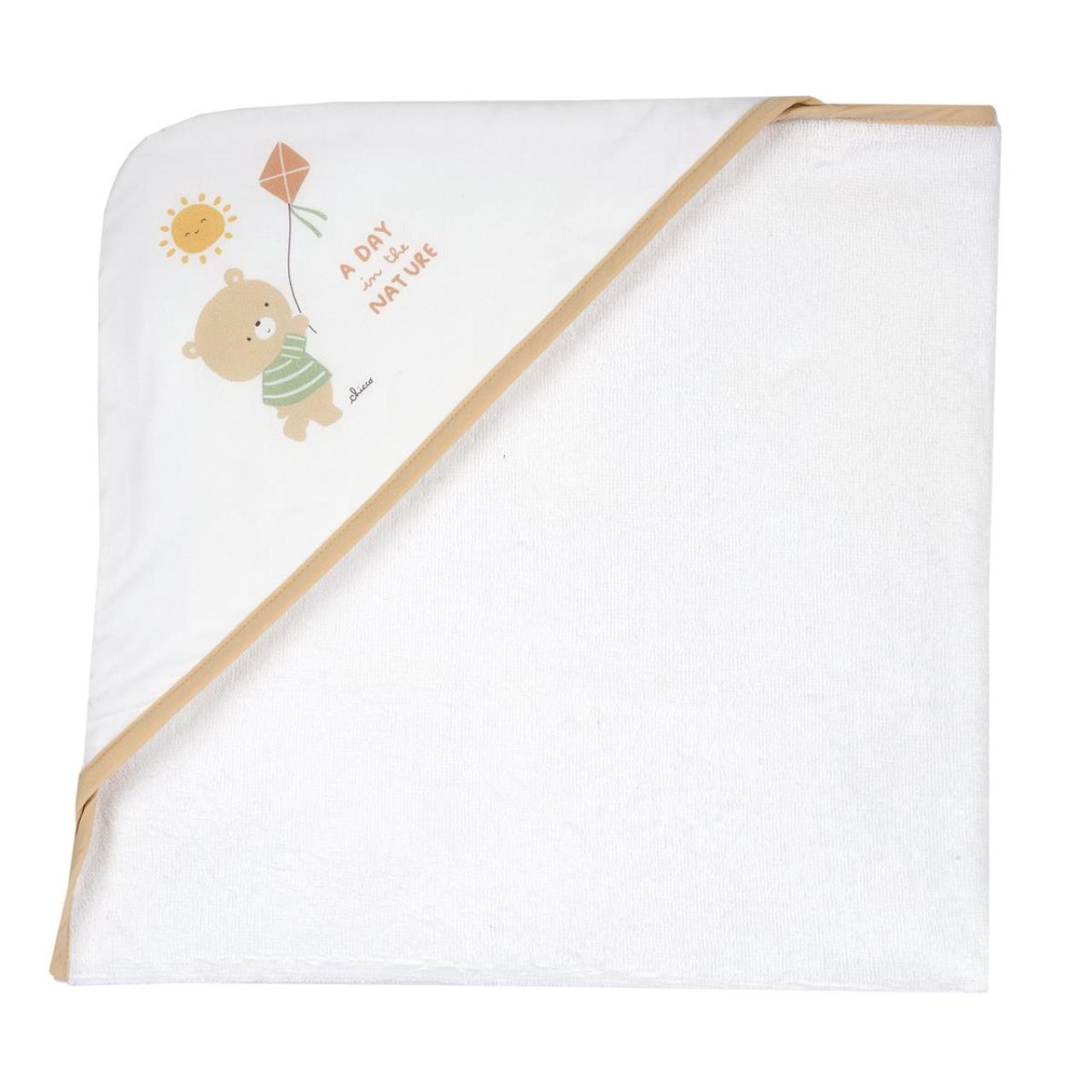 Chicco Μπουρνουζοπετσέτα μπεμπέ unisex Chicco-016861-033-Beige