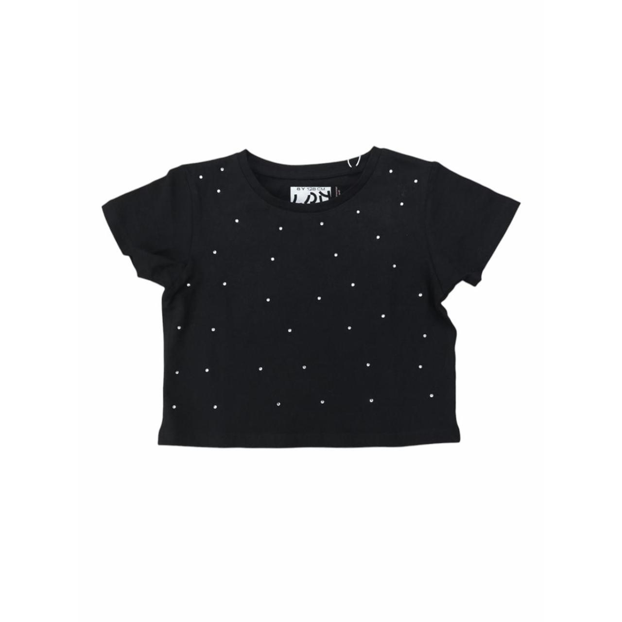 LOSAN Μπλούζα μακό crop κορίτσι Losan-LJGAP0103_25028-BLACK