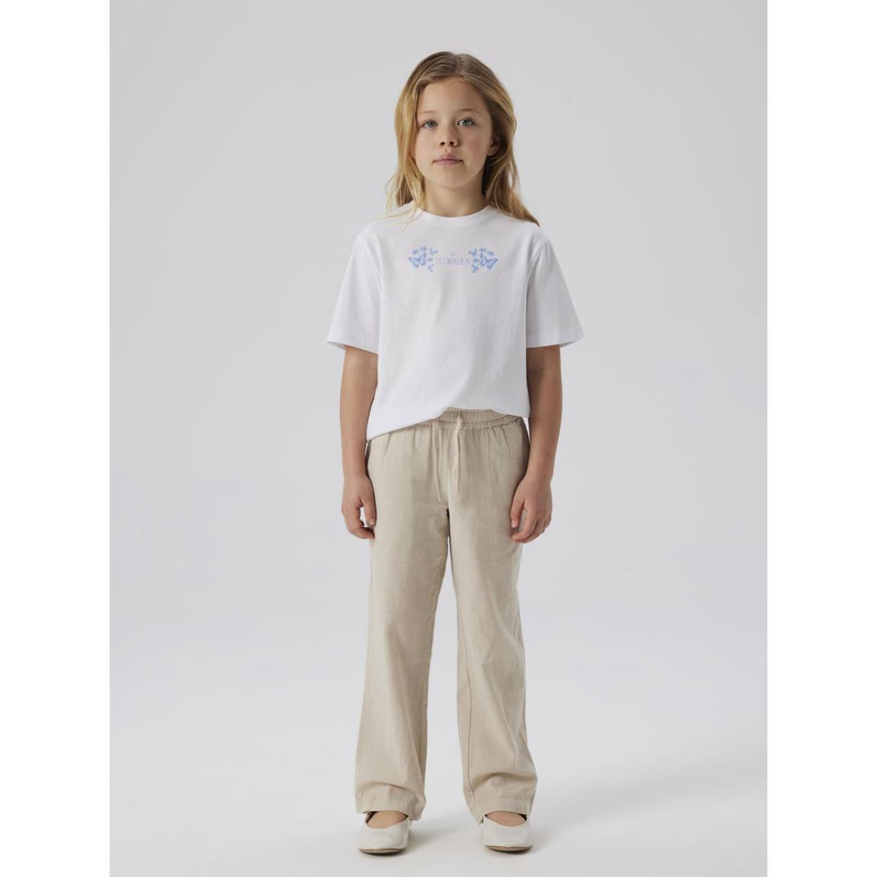 Μπλούζα μακό κορίτσι name it-13240657-Bright White/Provence-organic cotton φωτογραφία