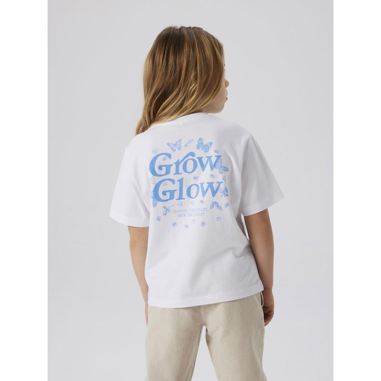 Μπλούζα μακό κορίτσι name it-13240657-Bright White/Provence-organic cotton φωτογραφία