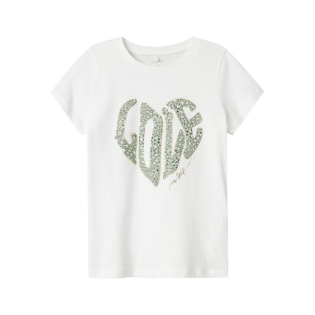 Μπλούζα μακό κορίτσι name it-13244100-Bright White-organic cotton