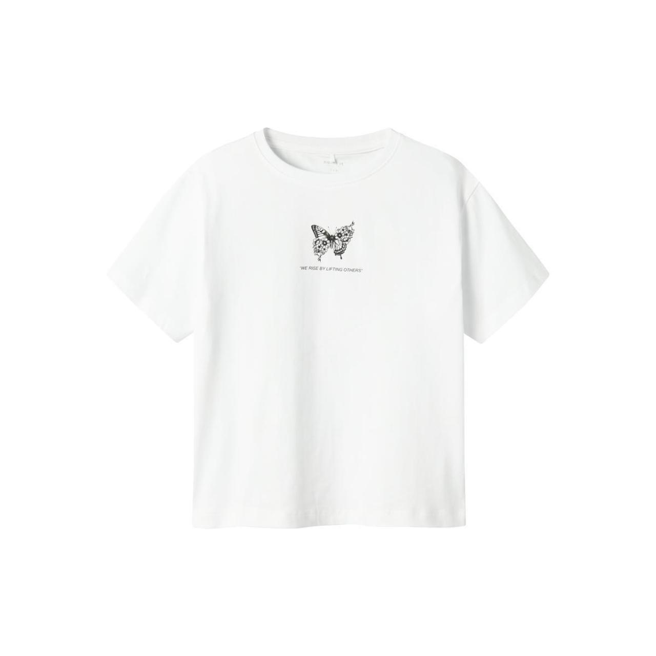 Μπλούζα μακό κορίτσι name it-13240657-Bright White/Black-organic cotton