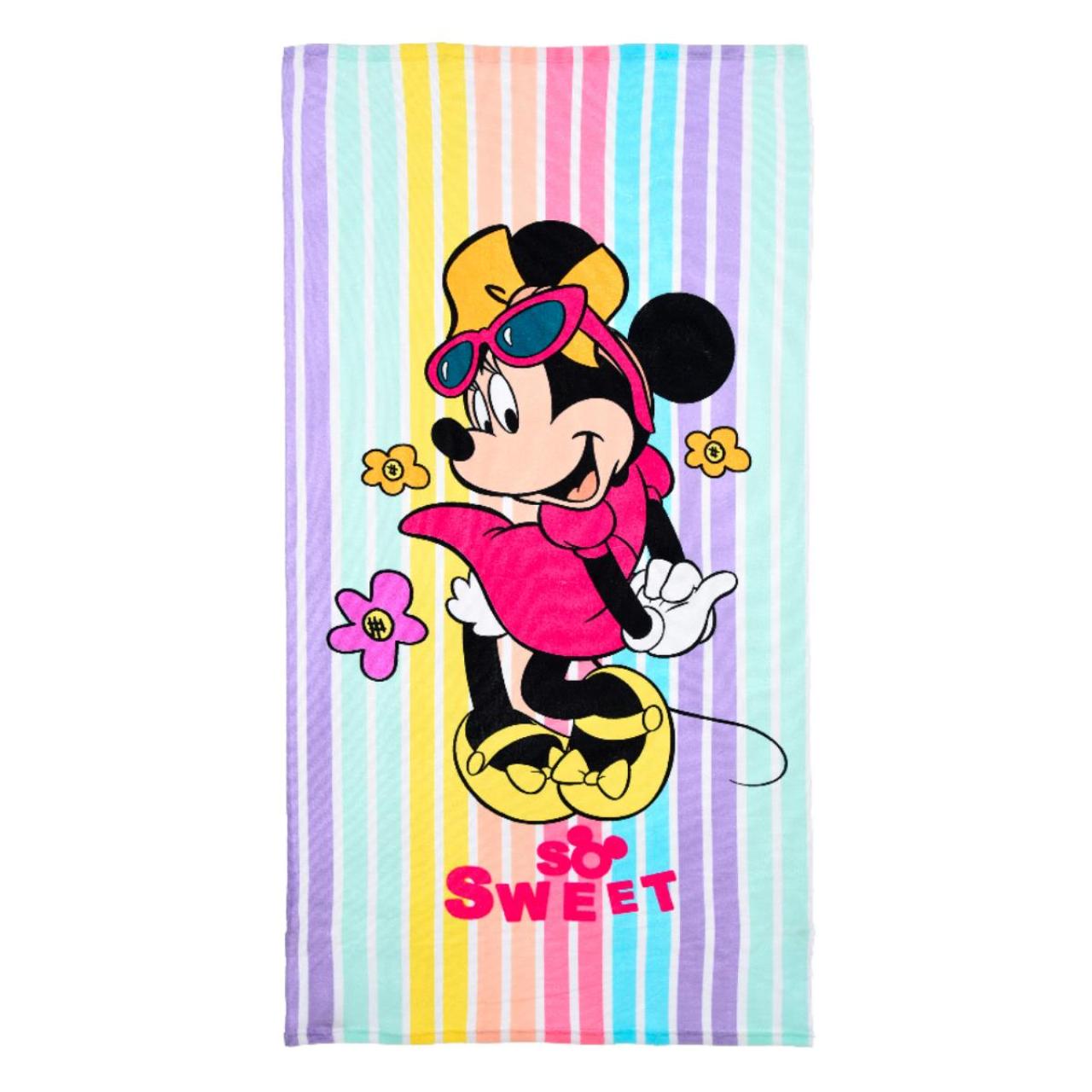 SUPER HEROES Πετσέτα παραλίας κορίτσι Minnie Mouse-YE18198-MULTICOLOR