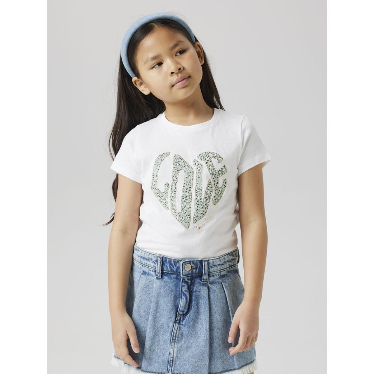 Μπλούζα μακό κορίτσι name it-13244100-Bright White-organic cotton