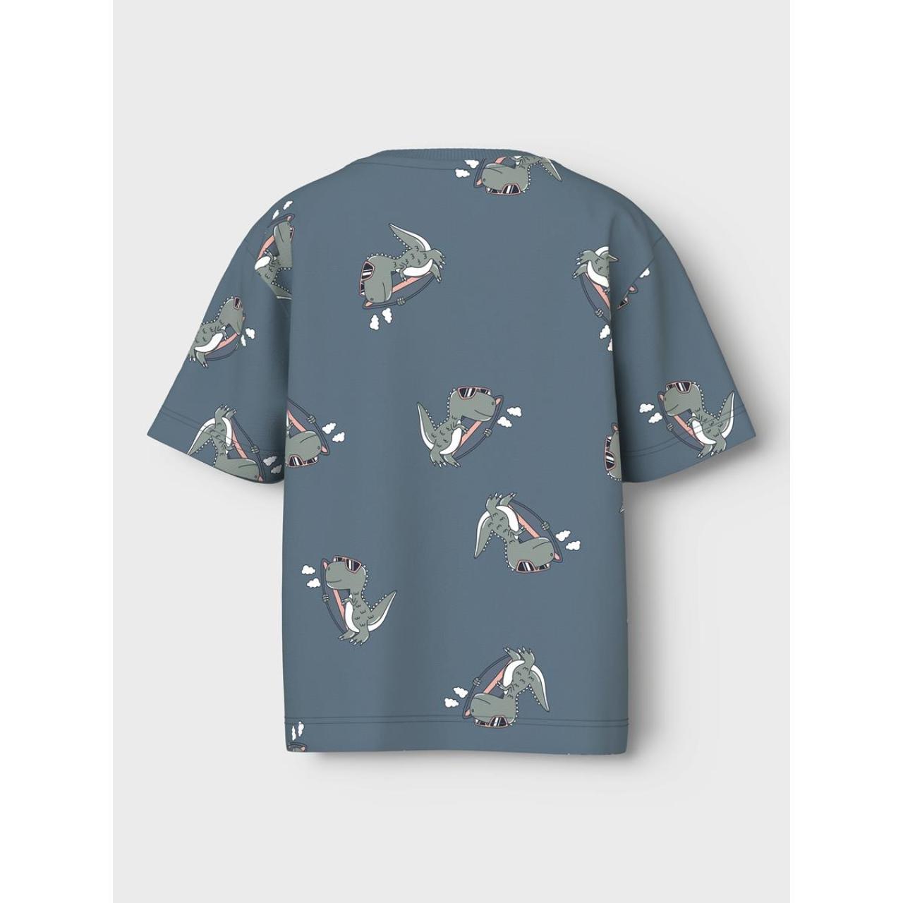 Μπλούζα μακό αγόρι name it-13241581-Blue Mirage-organic cotton