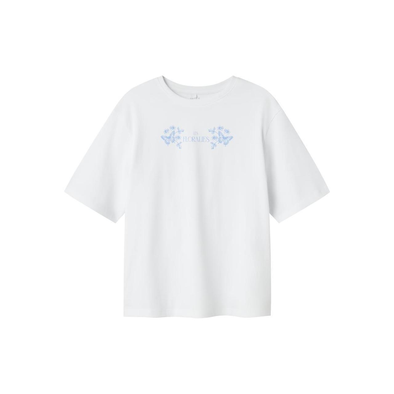 Name it Μπλούζα μακό κορίτσι name it-13240657-Bright White/Provence-organic cotton