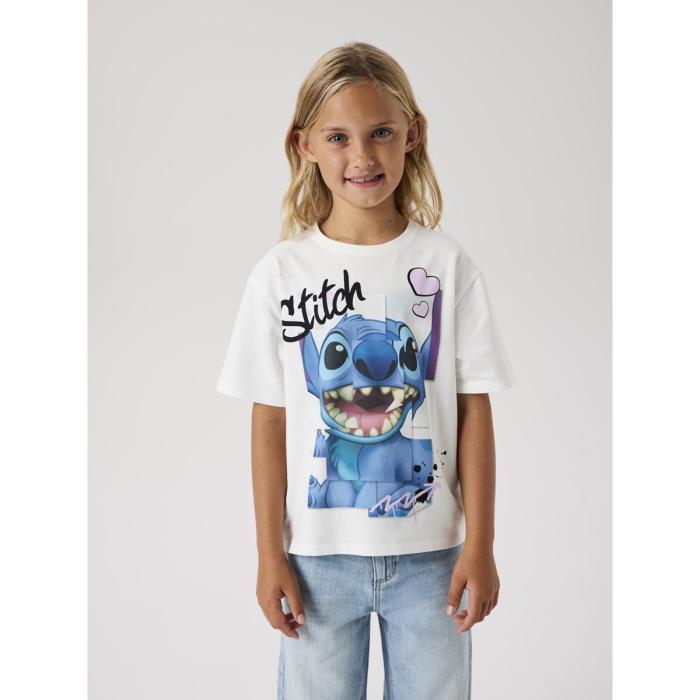 Μπλούζα μακό Stitch κορίτσι name it-13238482-Cloud Dancer
