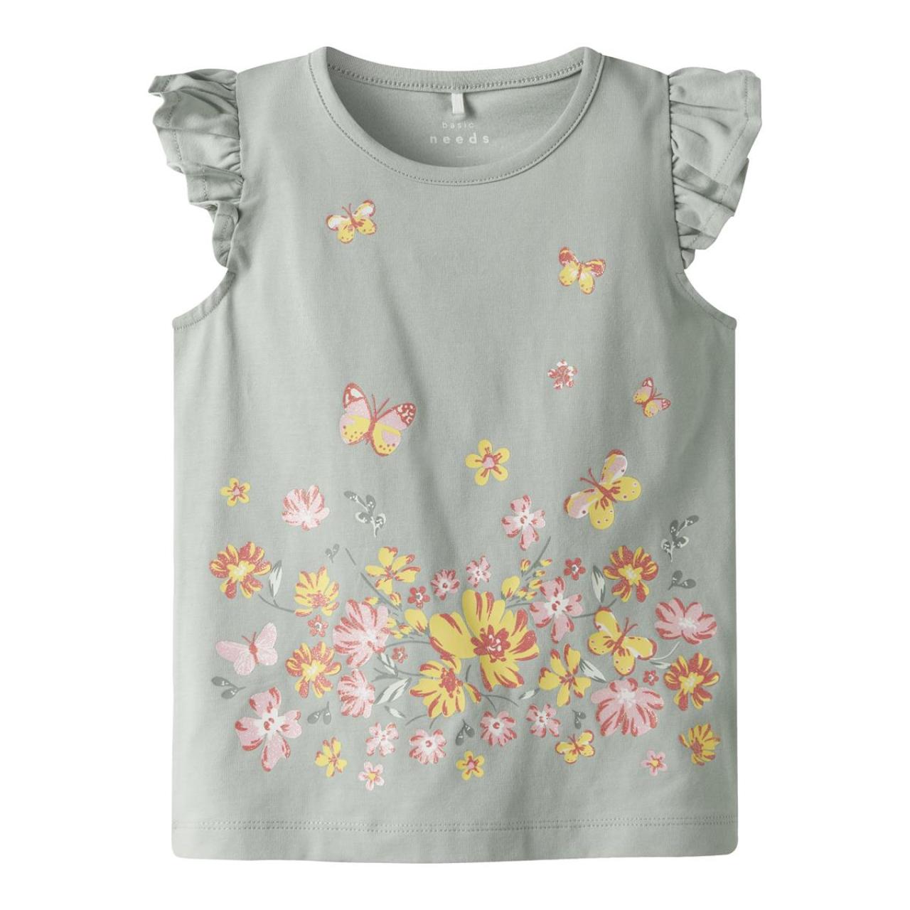 Μπλούζα μακό κορίτσι name it-13230227-Aqua Gray