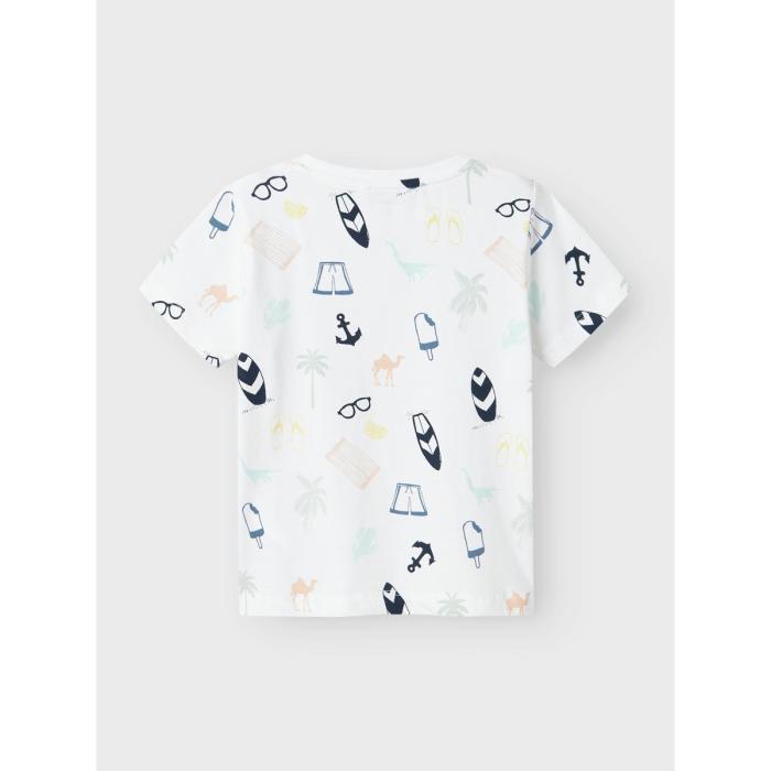 Μπλούζα μακό αγόρι name it-13243294-Bright White-organic cotton