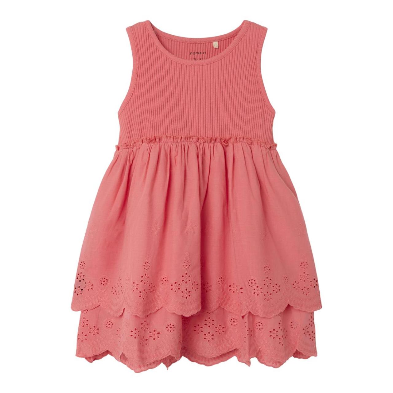 Φόρεμα υφασμάτινο κορίτσι name it-13243174-Spiced Coral