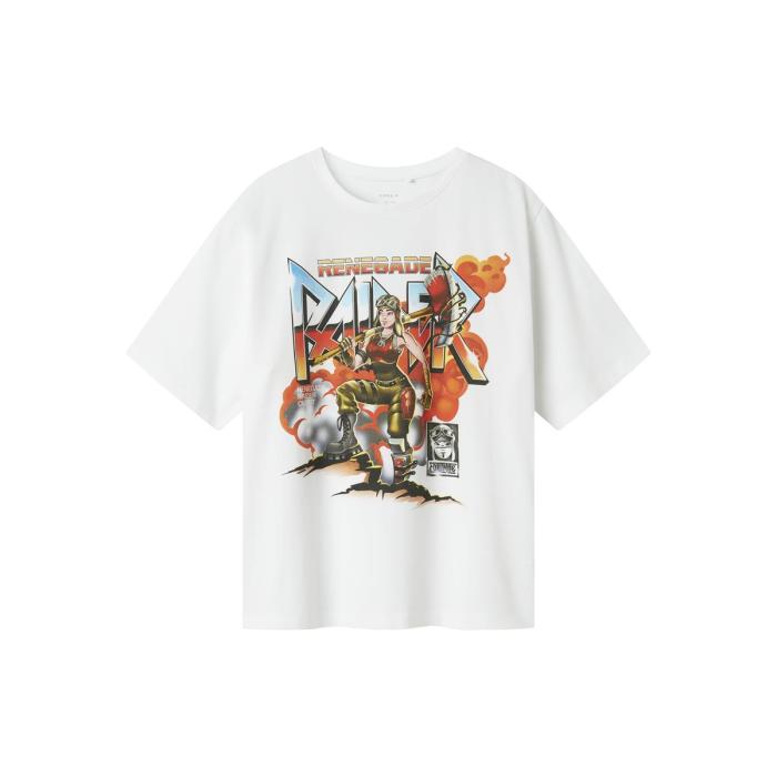 Μπλούζα μακό αγόρι Fortnite name it-13245030-Bright White