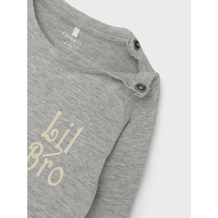 Φορμάκι εσώρουχο unisex name it-13240546-Grey Melange-organic cotton