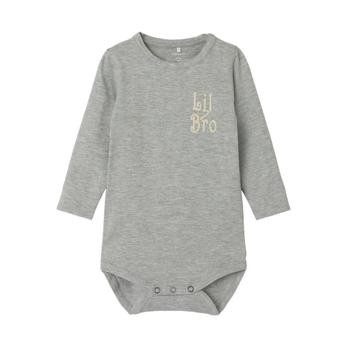 Φορμάκι εσώρουχο unisex name it-13240546-Grey Melange-organic cotton