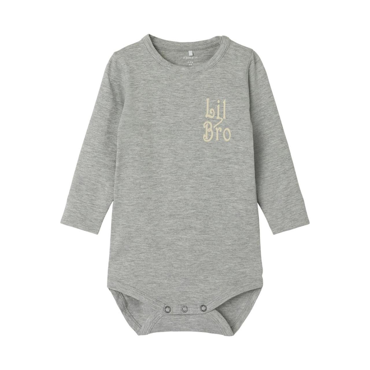 Name it Φορμάκι εσώρουχο unisex name it-13240546-Grey Melange-organic cotton
