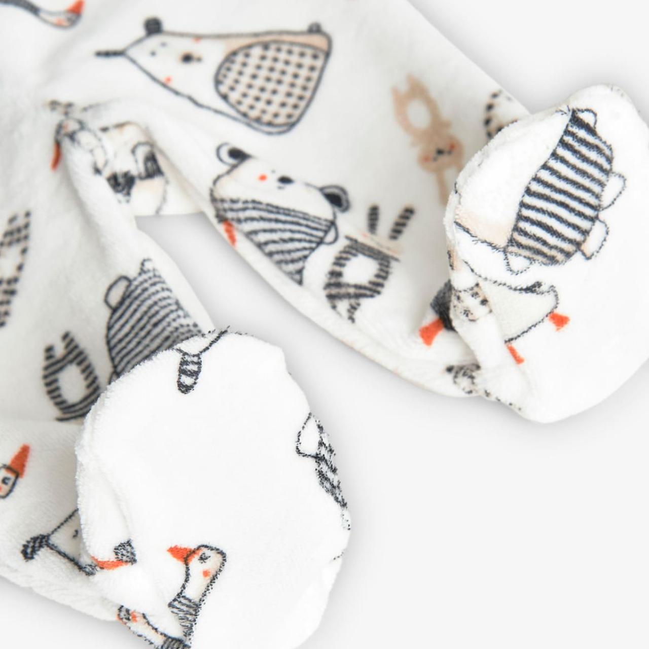 Σετ 3 τεμ. βελουτέ μπεμπέ unisex Boboli-122072-9689-Ecru