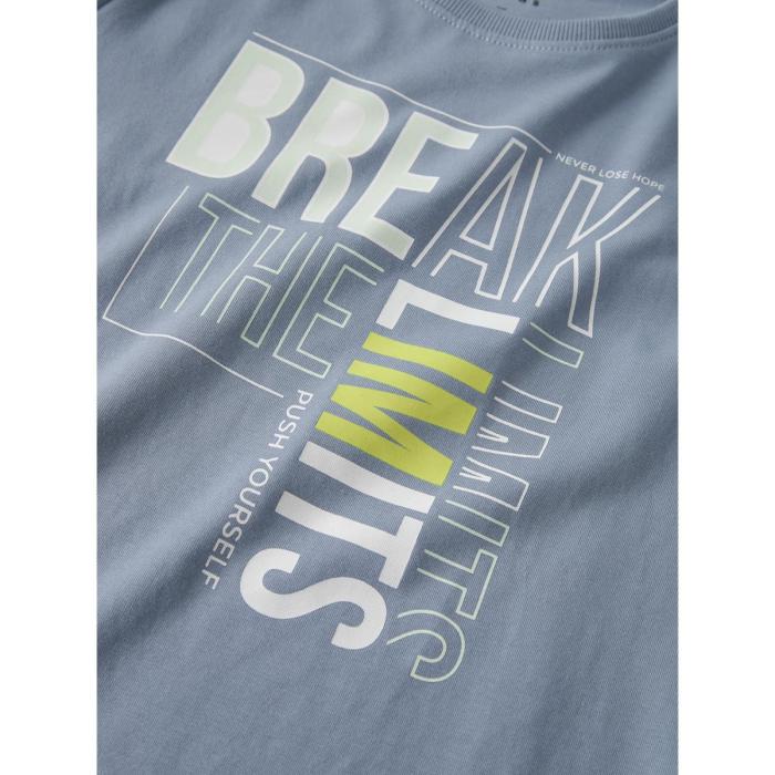 Μπλούζα μακό αγόρι name it-13224969-Dusty Blue-organic cotton