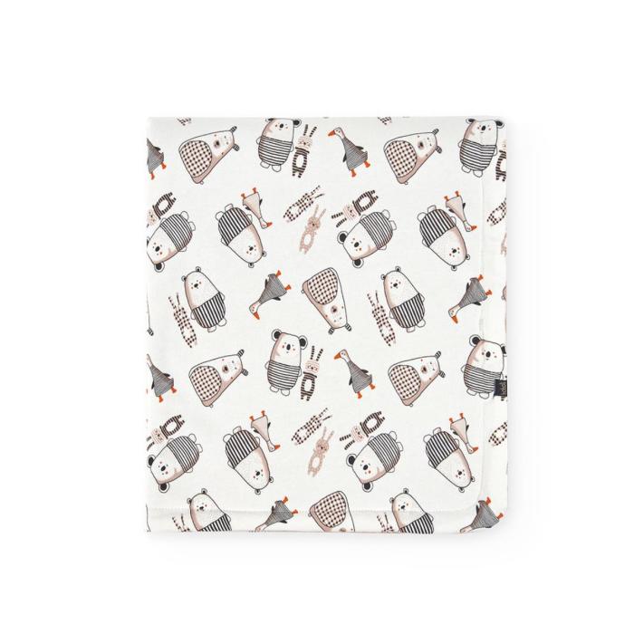 Κουβέρτα διπλής όψης μπεμπέ unisex Boboli-122128-9689-Ecru-90x70 cm.
