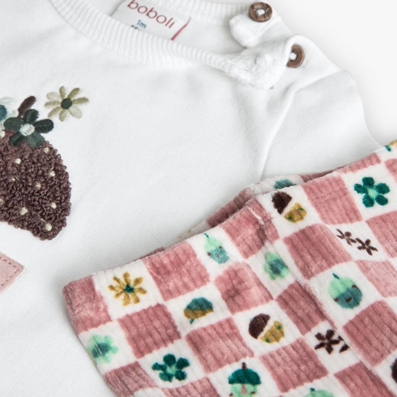 Σετ μπεμπέ φούτερ κορίτσι Boboli-142052-1111-White