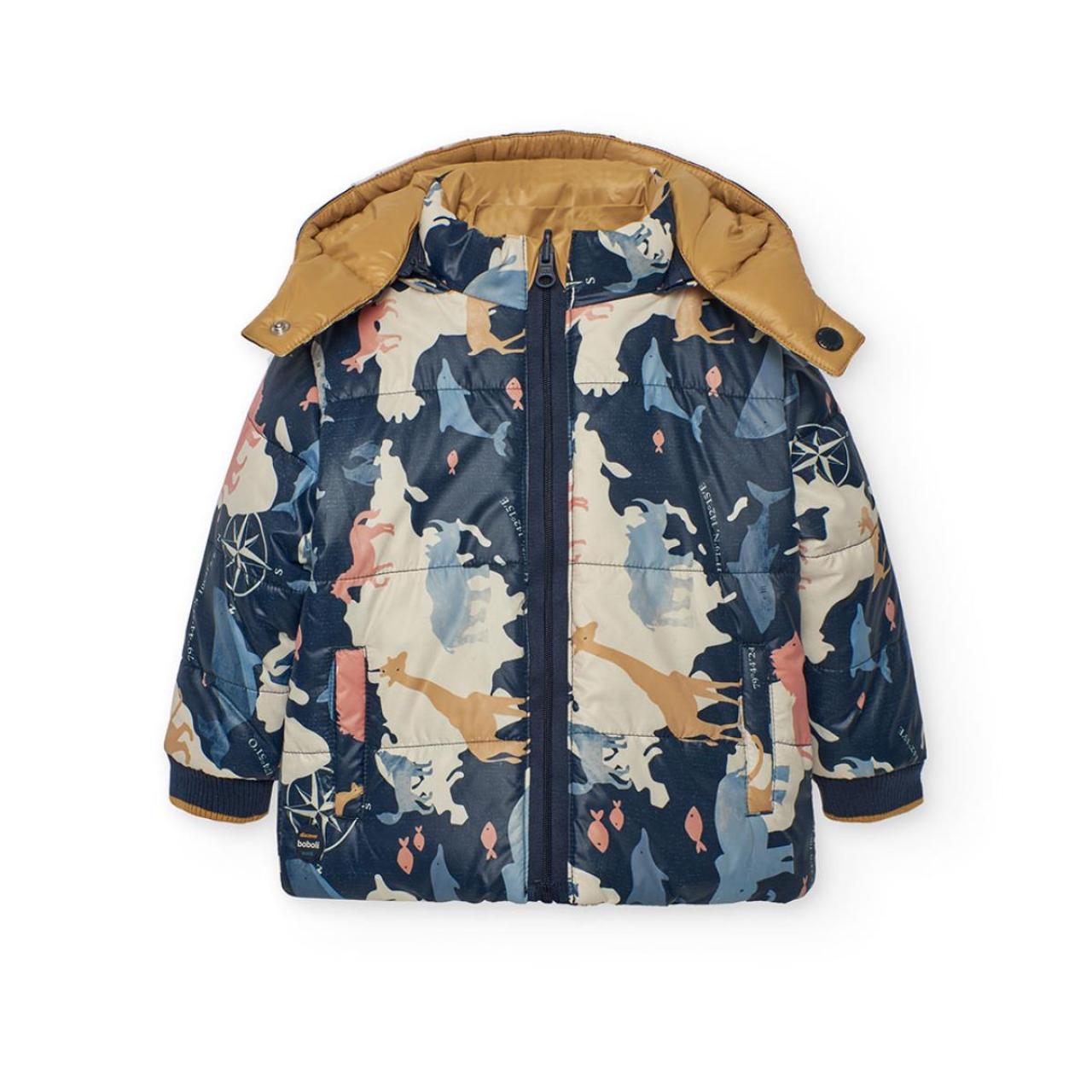 Μπουφάν διπλής όψης αγόρι Boboli-302173-2440-Navy φωτογραφία