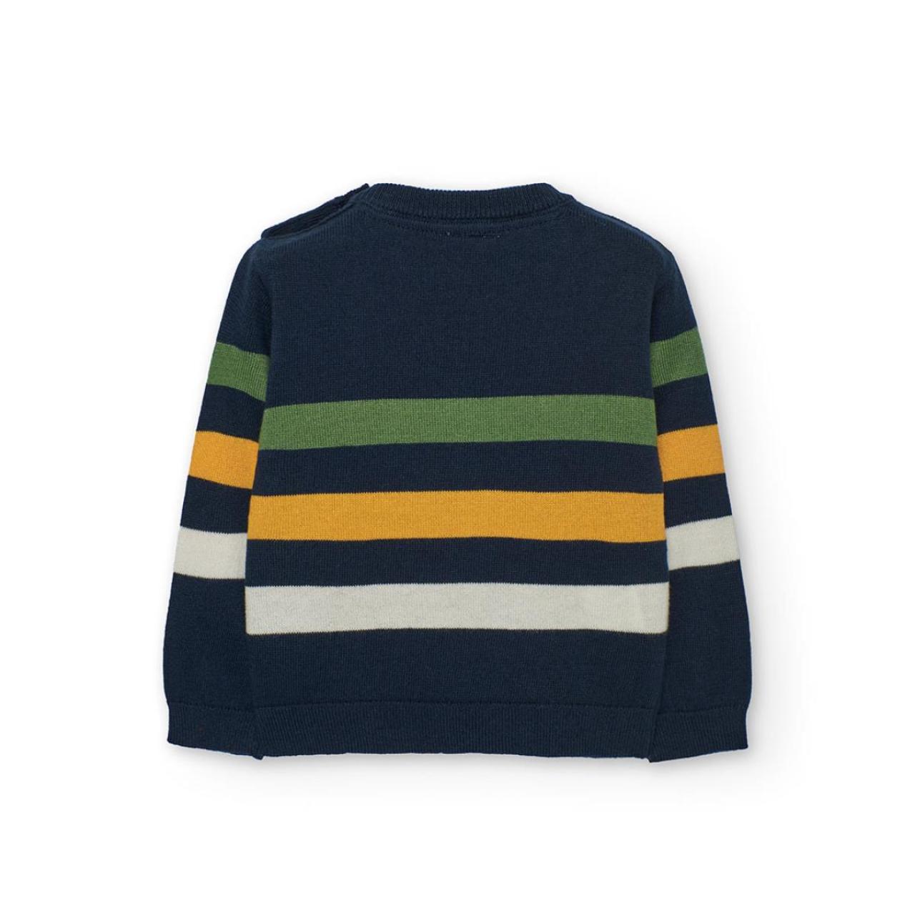 Μπλούζα πλεκτή αγόρι Boboli-712314-2440-Navy φωτογραφία