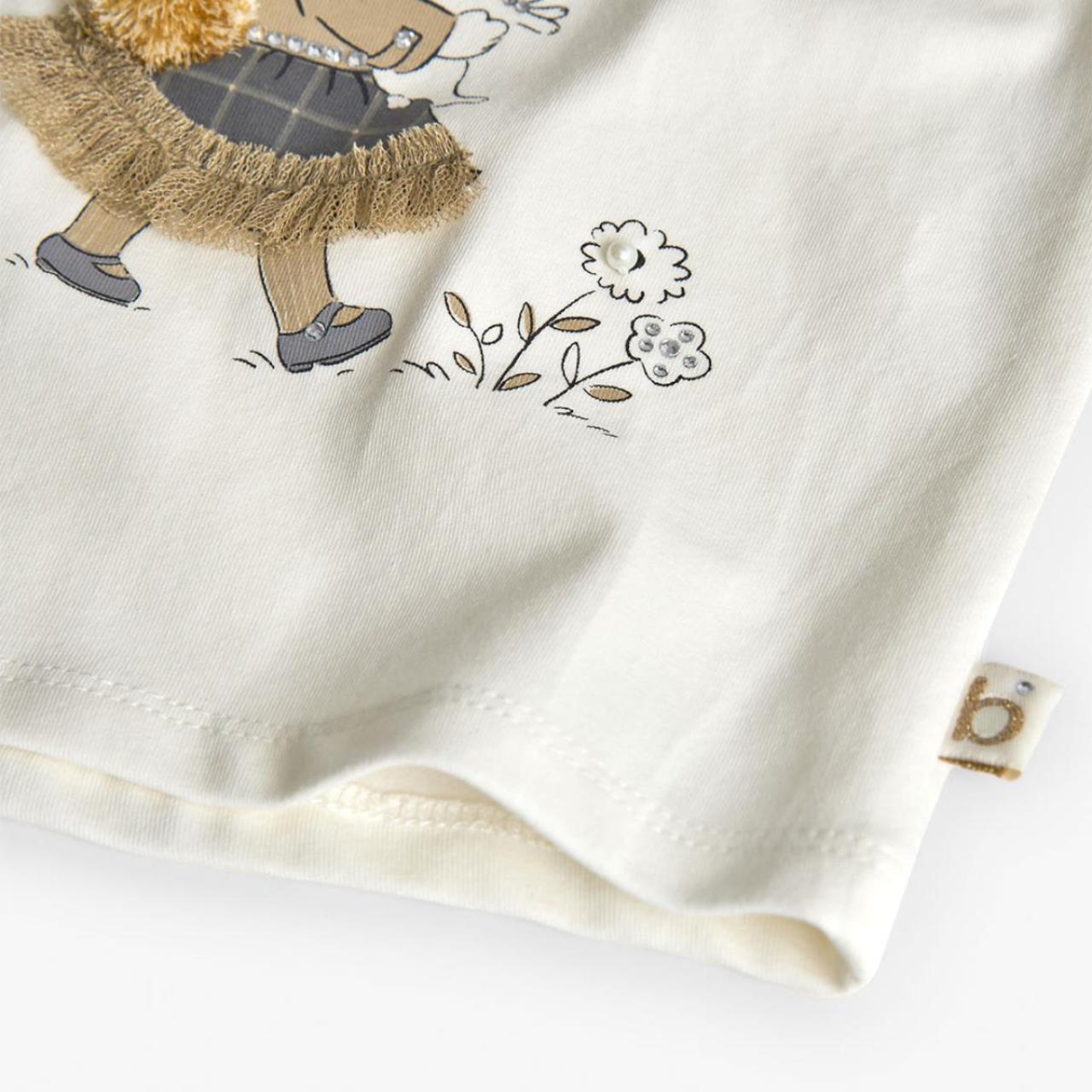 Μπλούζα μακό κορίτσι Boboli-702021-1111-White φωτογραφία