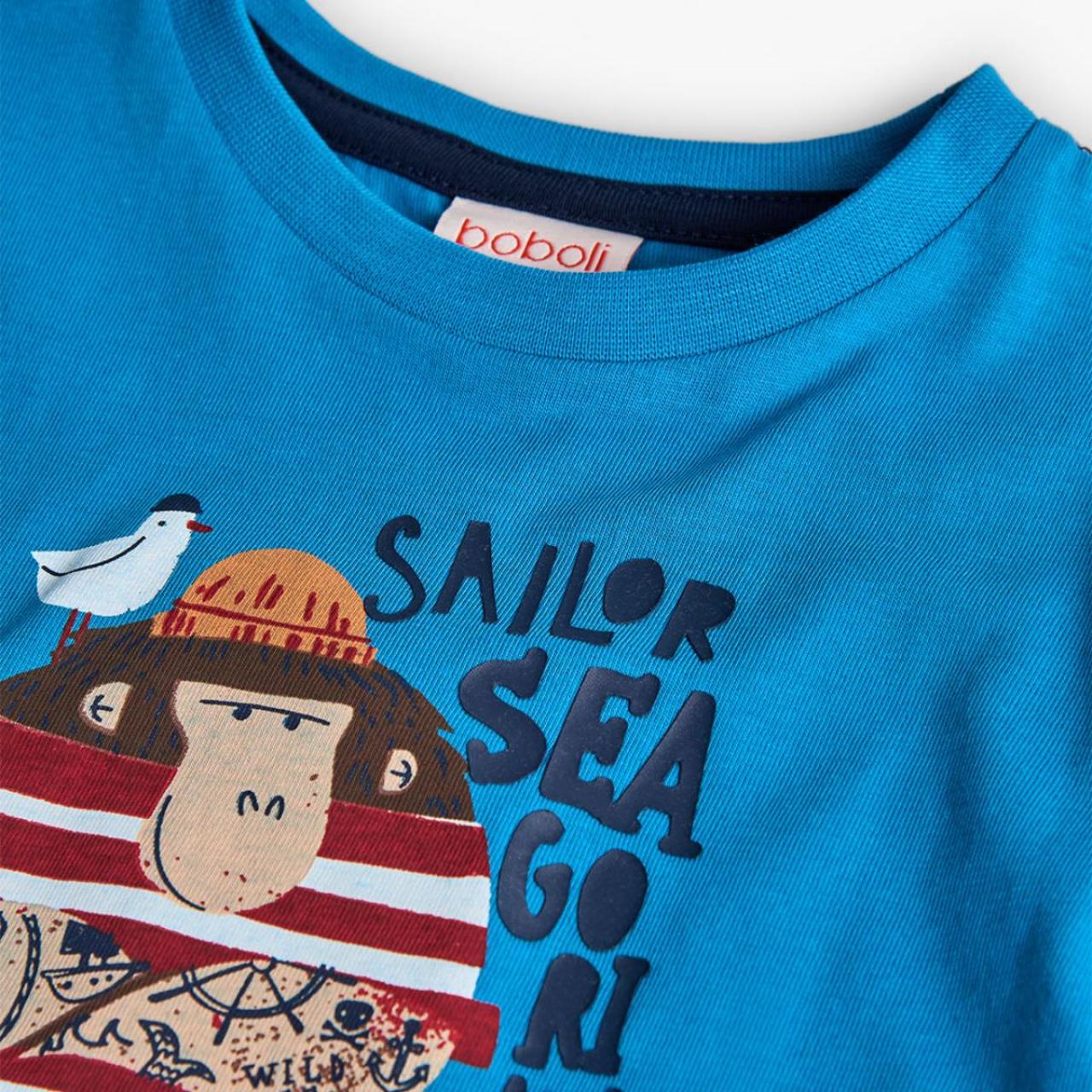 Μπλούζα μακό αγόρι Boboli-322041-2627-Blue φωτογραφία