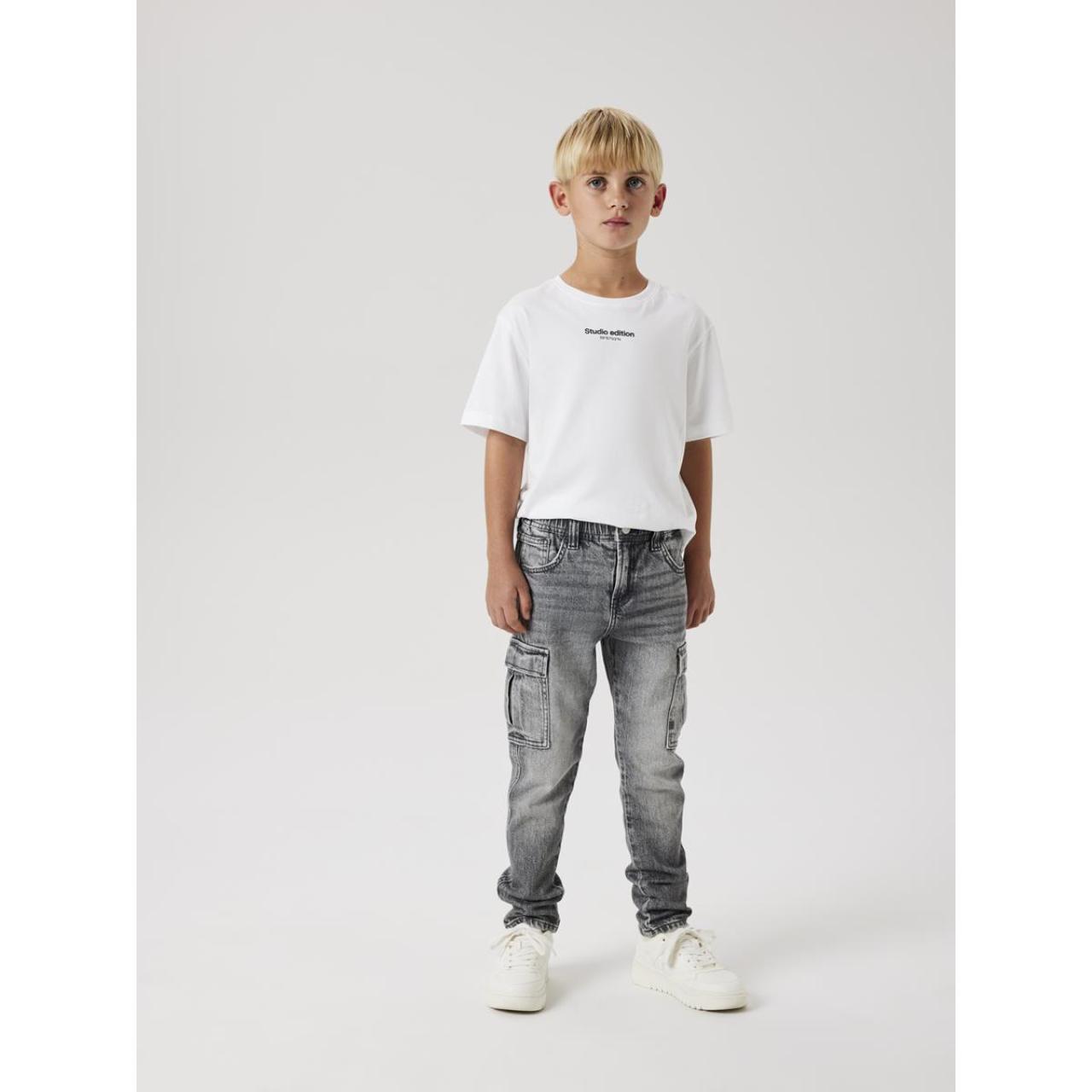Παντελόνι τζιν cargo αγόρι name it-13237339-Medium Grey Denim φωτογραφία
