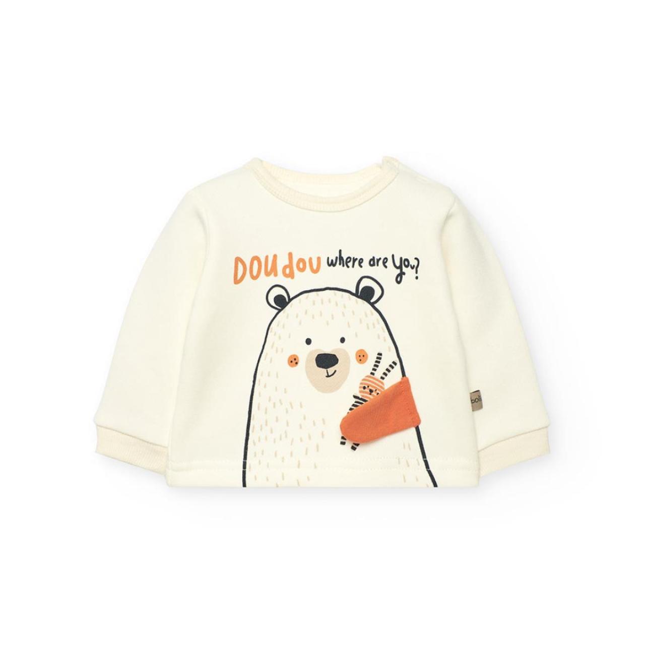 Σετ μπεμπέ φούτερ αγόρι Boboli-122151-1111-Ecru φωτογραφία