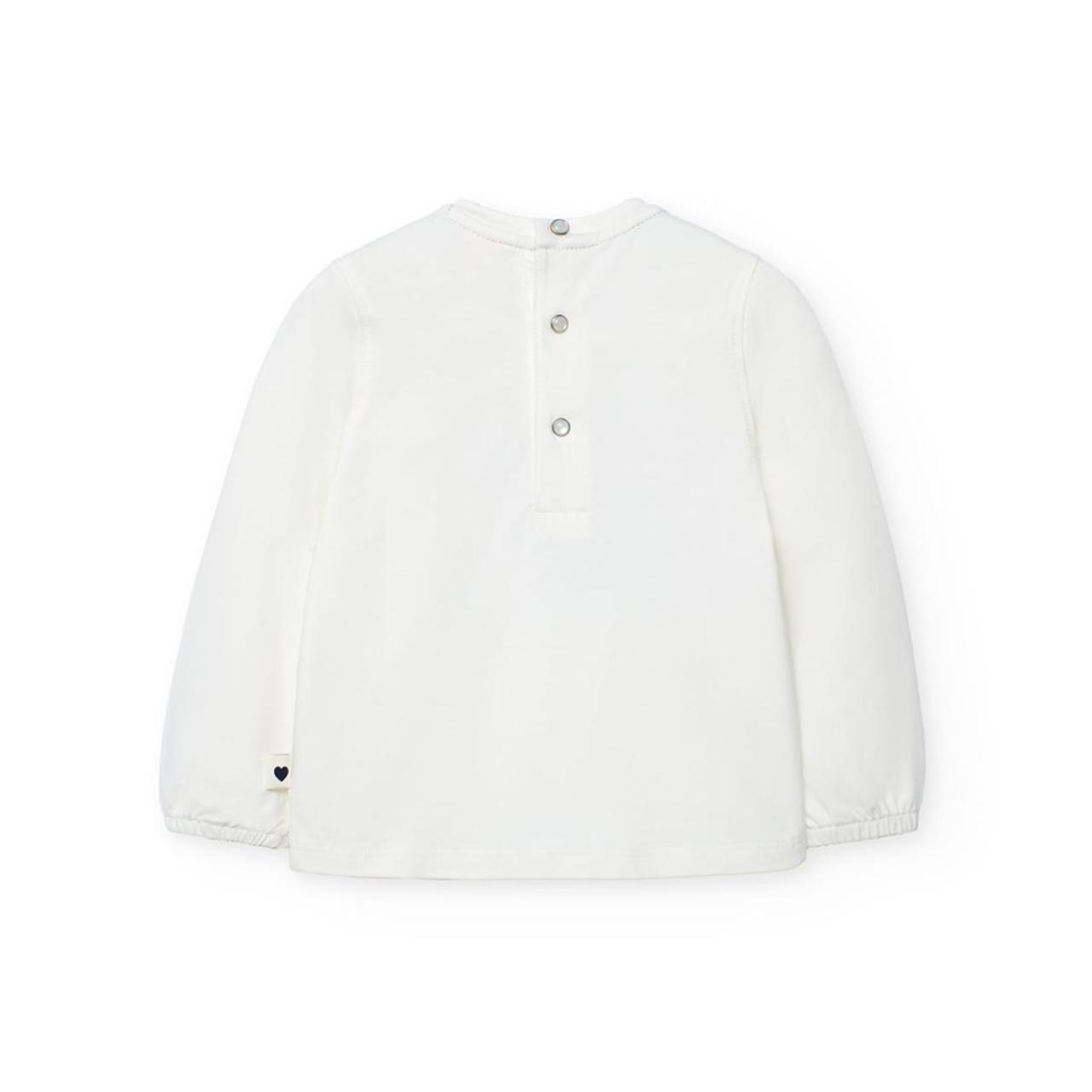 Μπλούζα μακό κορίτσι Boboli-702313-1111-White φωτογραφία