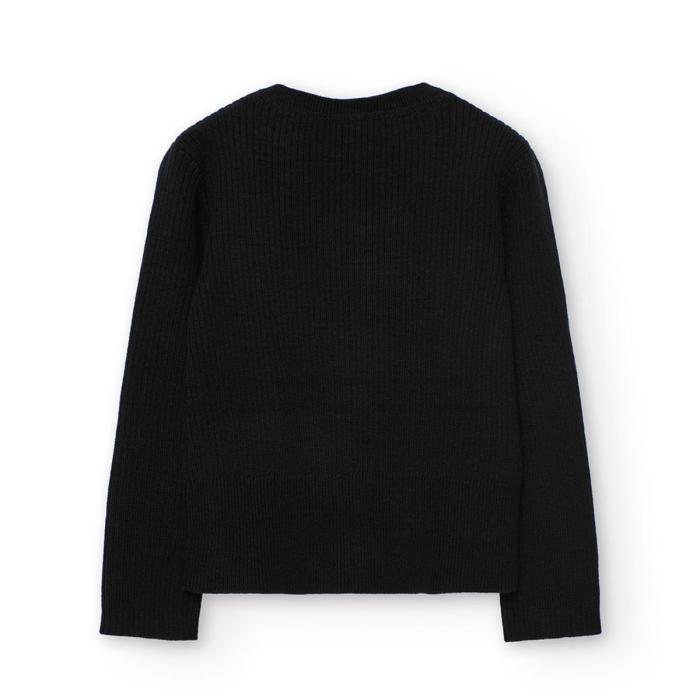 Μπλούζα πλεκτή κορίτσι Boboli-402185-890-Black