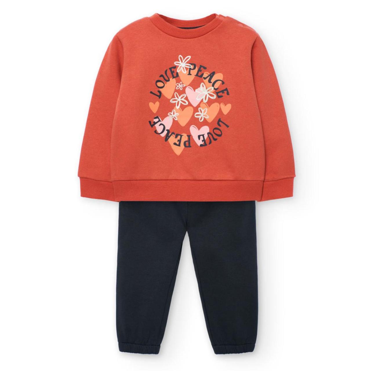 BOBOLI Σετ φόρμα φούτερ κορίτσι Boboli-212106-5169-Orange