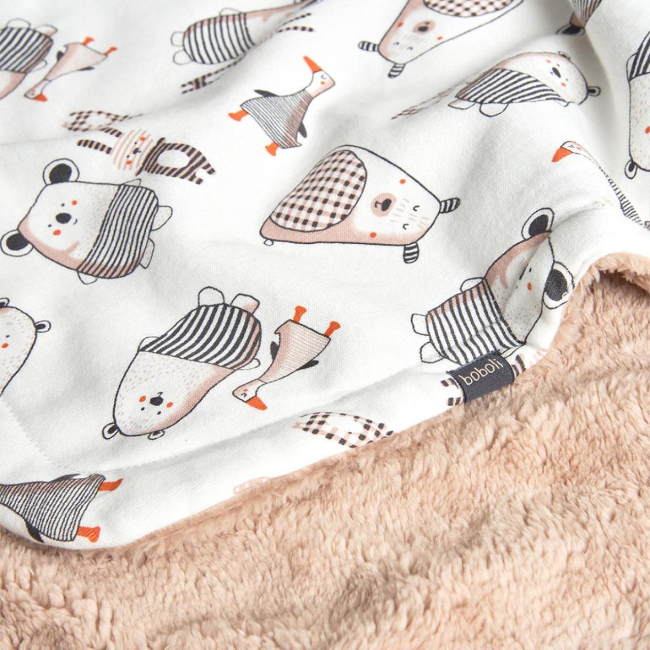 Κουβέρτα διπλής όψης μπεμπέ unisex Boboli-122128-9689-Ecru-90x70 cm. φωτογραφία