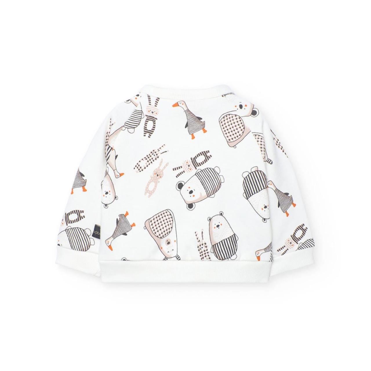 Σετ μπεμπέ φούτερ αγόρι Boboli-122162-9689-Ecru φωτογραφία