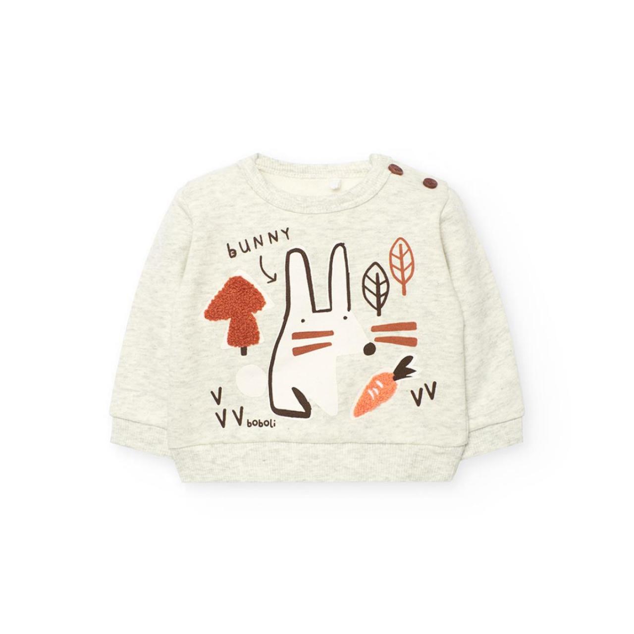 Σετ μπεμπέ φούτερ αγόρι Boboli-102115-7359-Grey φωτογραφία