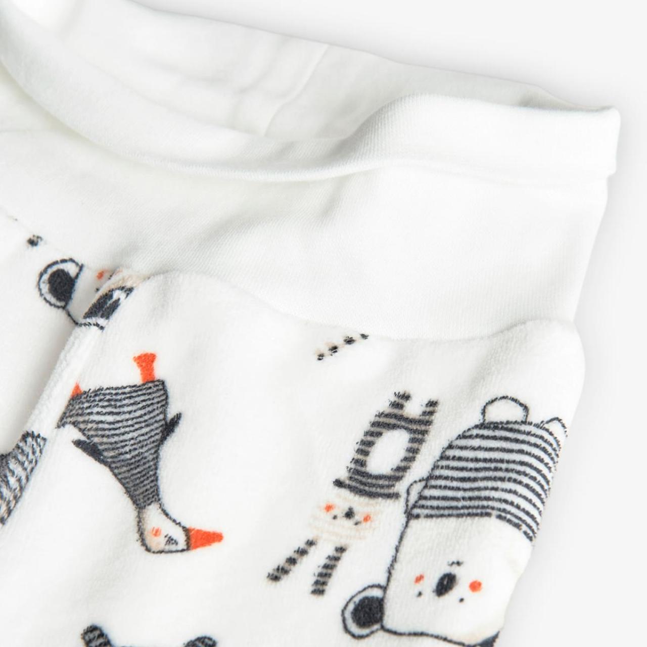 Σετ 3 τεμ. βελουτέ μπεμπέ unisex Boboli-122072-9689-Ecru