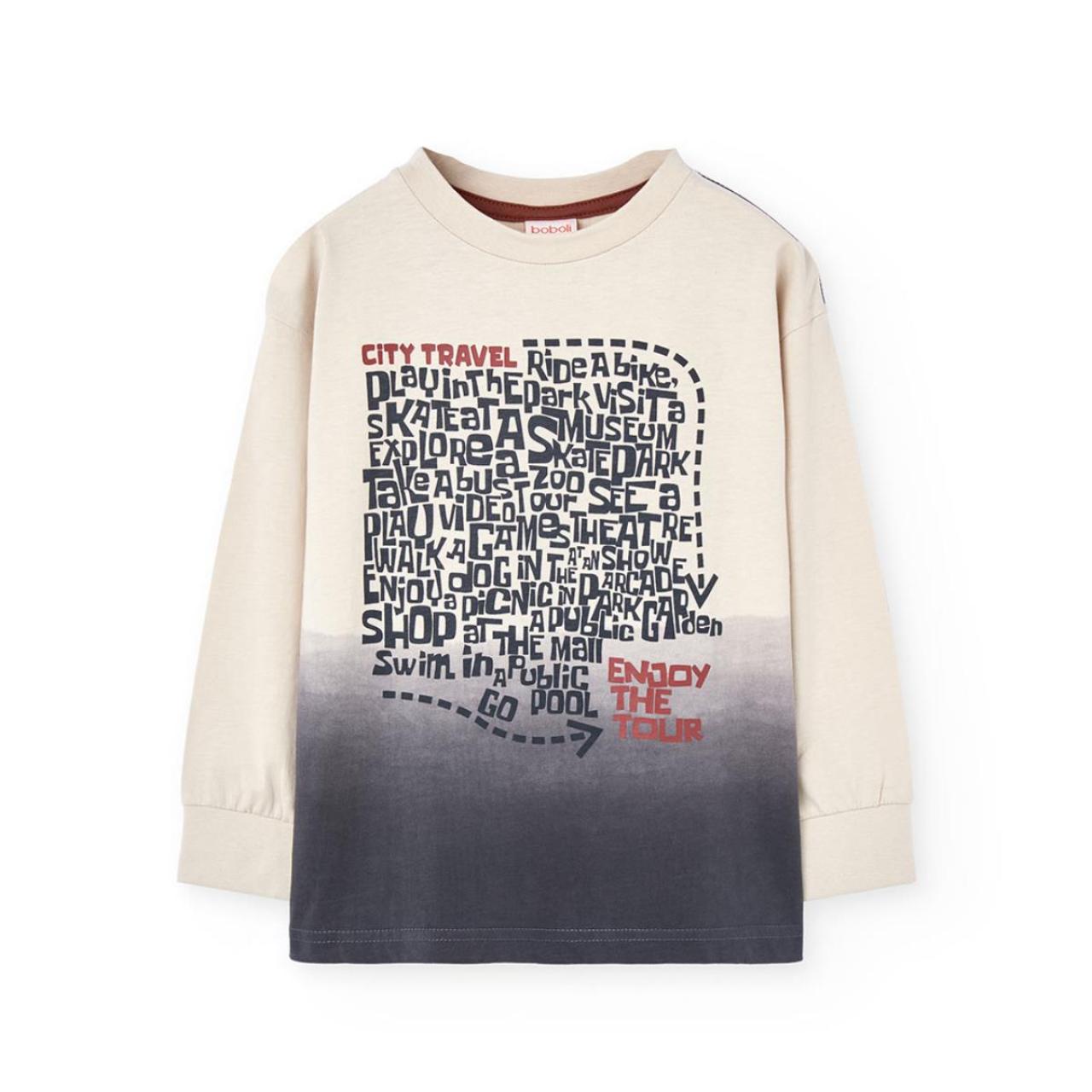 Μπλούζα μακό αγόρι Boboli-512042-7425-Ecru