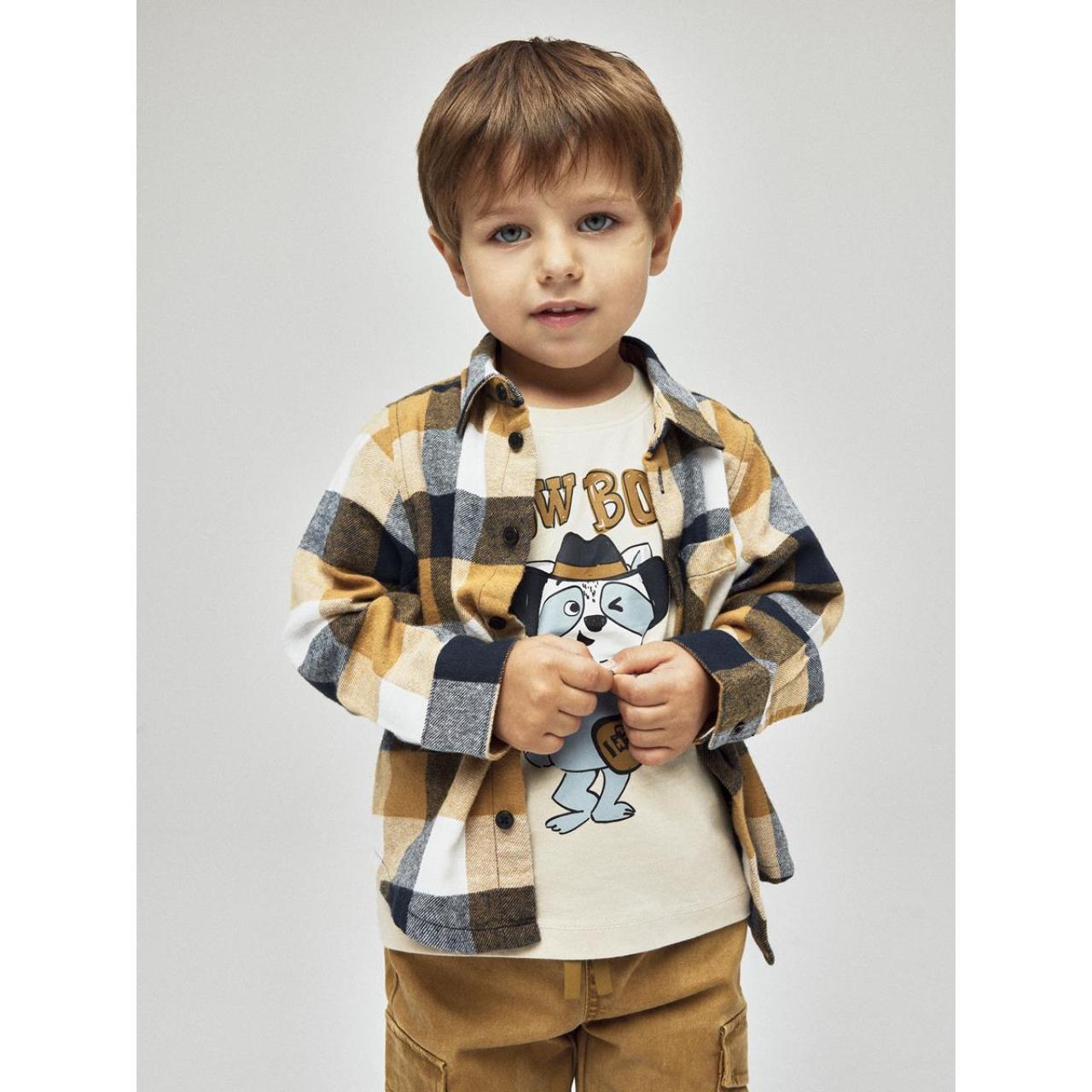 Πουκάμισο καρό αγόρι name it-13244617-Navy Blazer-organic cotton φωτογραφία