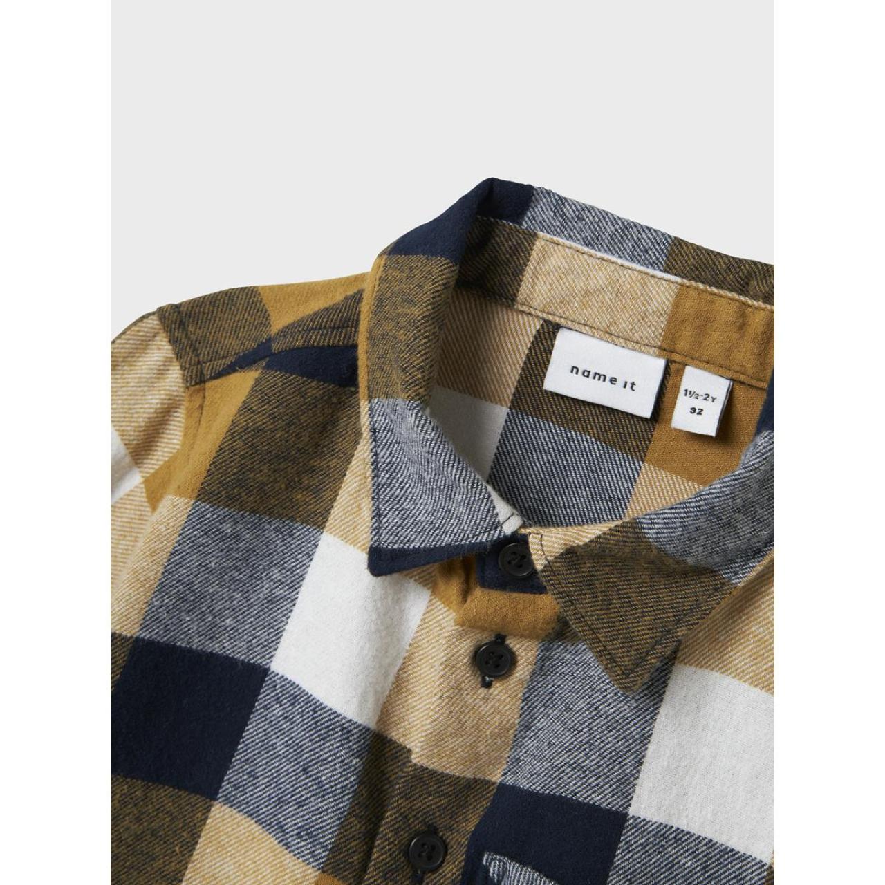 Πουκάμισο καρό αγόρι name it-13244617-Navy Blazer-organic cotton φωτογραφία
