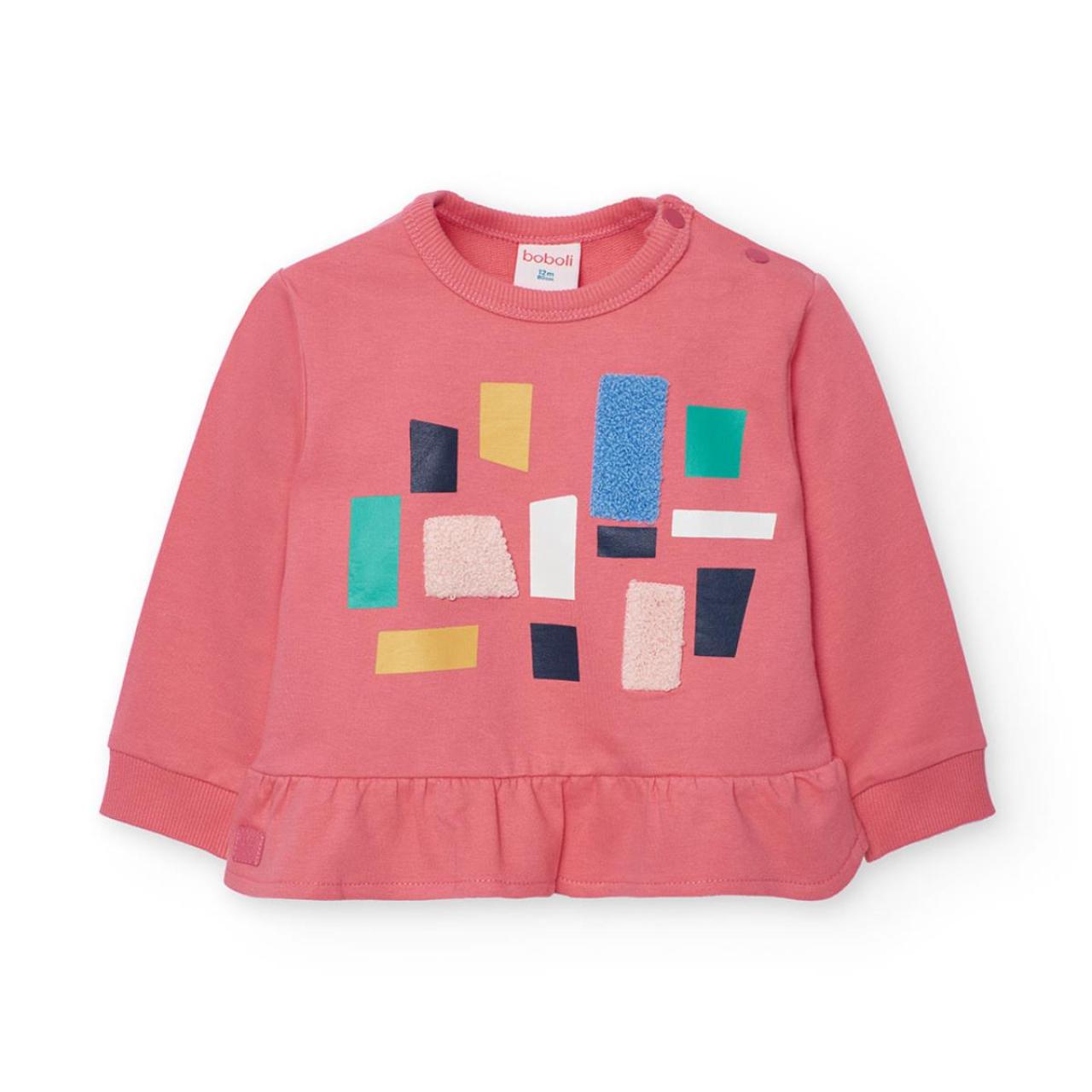 Μπλούζα φούτερ κορίτσι Boboli-202093-3914-Coral