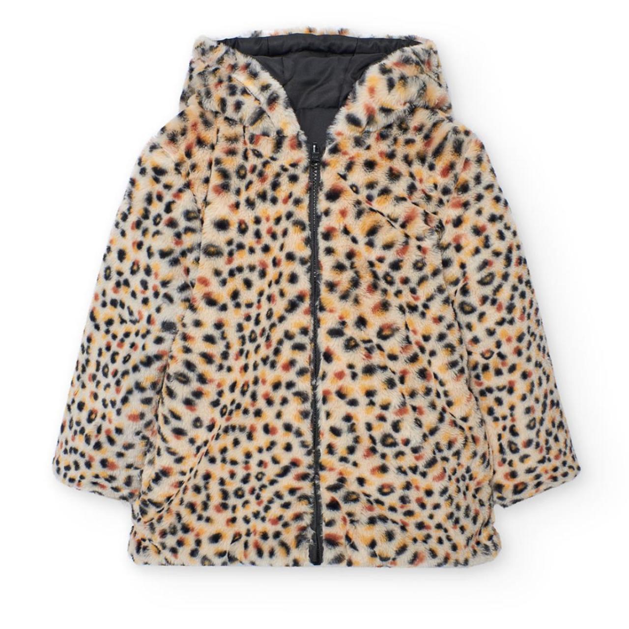 Μπουφάν-γουνάκι διπλής όψης κορίτσι Boboli-722348-890-Black φωτογραφία